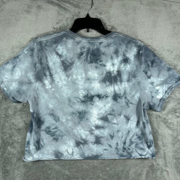 AC/DC Crop Top Shirt Women's M Tie-Dye 1982 Retro Band Tour Reprint - Picture 7 of 7